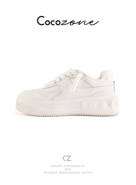 COCO ZONE 刘 一一 质感皮革纯色系带休闲鞋 CD2A2829