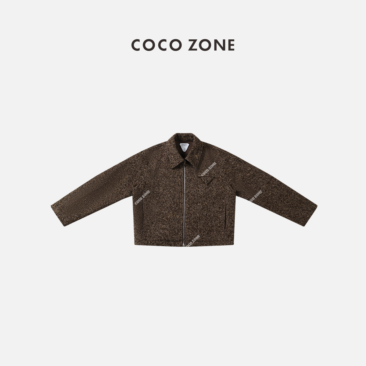 COCO ZONE春秋新款翻领设计感气质显瘦短外套香风23C19650
