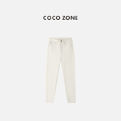 COCO CC1D2612 秋冬水洗设计感底磨毛微弹牛仔裤 ZONE 刘11