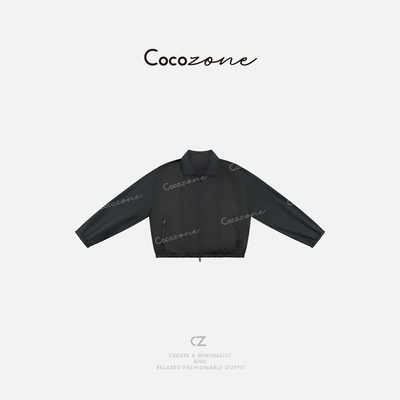 COCO ZONE刘11 2025新款宽松立领拉链休闲外套 CD2A0078