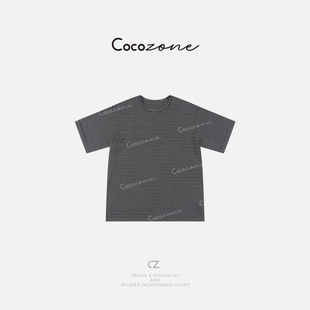 2025条纹撞色圆领休闲短袖 刘一一 T恤CD2A0444 ZONE COCO