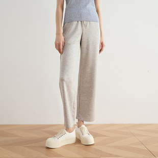 松紧腰百搭直筒裤 COCO 通勤纯色休闲裤 时尚 CC1A0558 ZONE刘一一