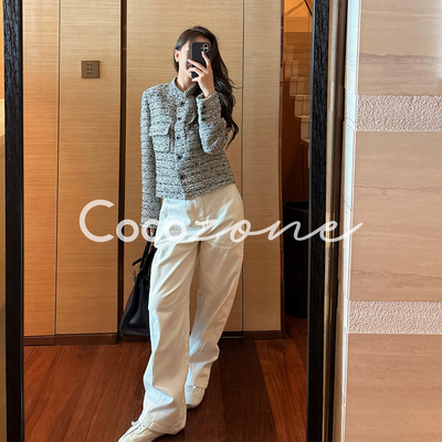 COCO ZONE 刘 一一 “经典小香风”单排扣立领长袖外套 CD1A1887