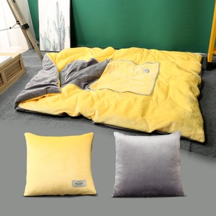 抱枕盖毯两用抱枕被子多用枕头办公室午睡毛毯秋冬汽车被子可拆洗