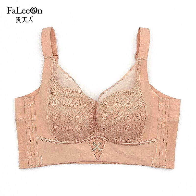 贵夫人尤曲线内衣FA1283无钢圈中厚杯五排扣聚拢收副乳调整型文胸