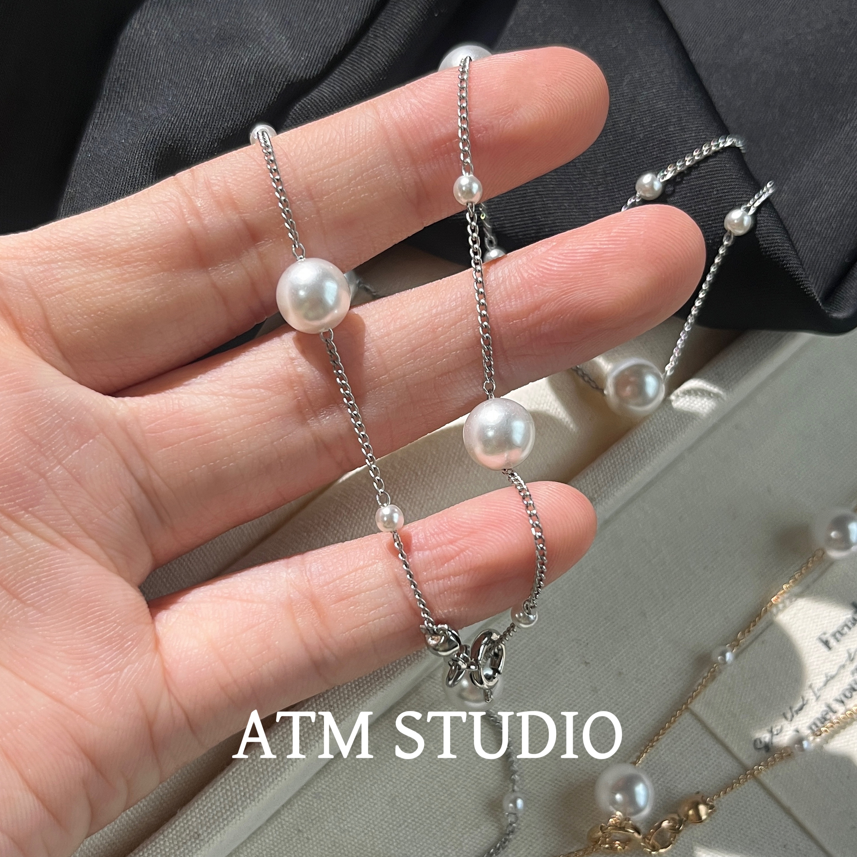 ATM满天星极强光项链锁骨链