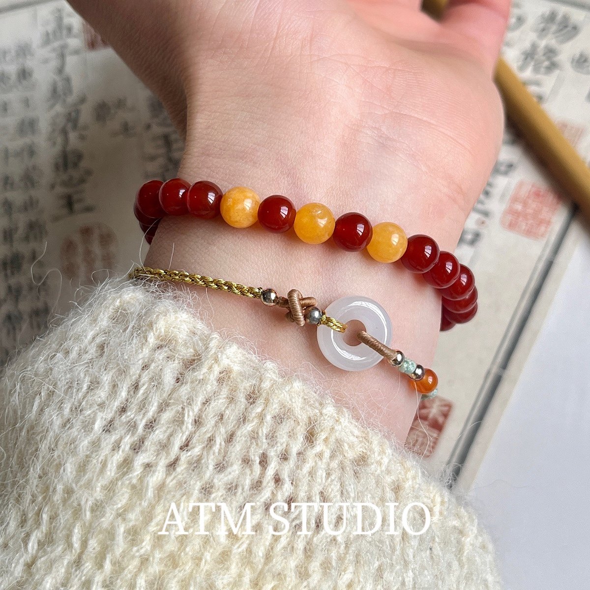 满肉南红玛瑙天然蜜蜡黄玉手串叠戴老型川料散珠隔珠diy招财手链,饰品/流行首饰/时尚饰品新,手链,淘宝优惠券,粉丝福利购,淘宝优惠卷