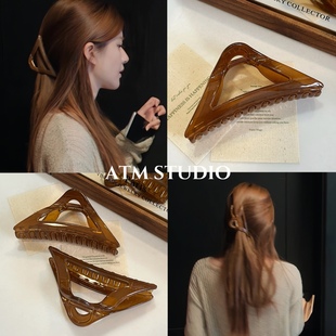 抓夹美拉德发夹2026年秋冬新款 许我耀眼许妍赵露思同款 本 高版