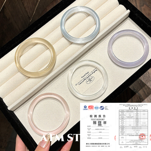 专柜品质正品白月光琉璃猫眼石手镯女冰冰蓝国风新中式