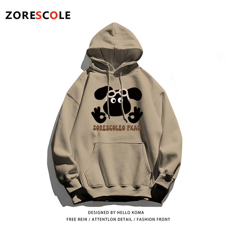 女大童连帽卫衣秋冬加绒加厚爆款初中生高中宽松oversize外套上衣