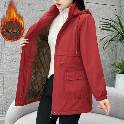 妈妈冬季棉衣中长款加绒