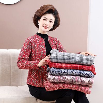 新款驼绒棉袄妈妈居家外