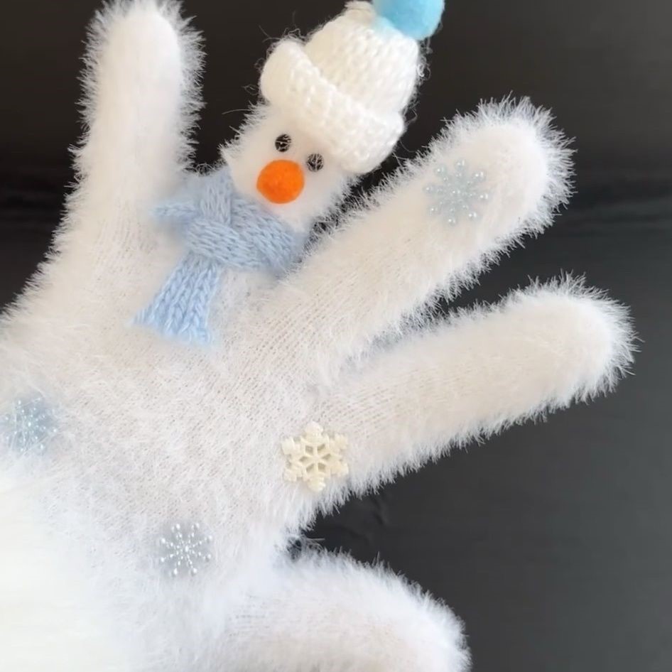 需要这个雪人手套陪我过冬