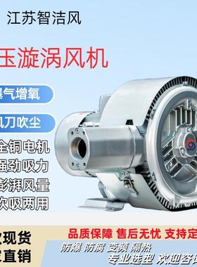 双叶轮式漩涡风机2200W畜粪发酵曝气380V照相制版机GRB-420H022