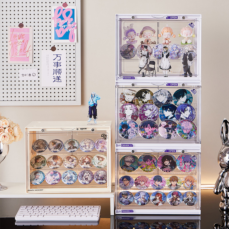 吧唧展示架桌面二次元谷子收纳盒