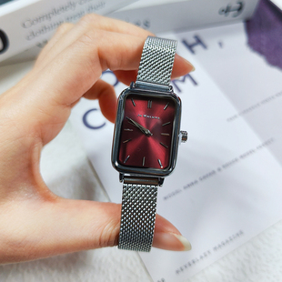 Jo Malone气质简约方糖编织钢带女士腕表