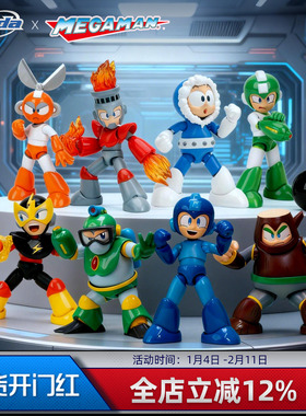Jada 1/12 Mega Man 洛克人 树木人 泡泡人 可动手办 新年礼物