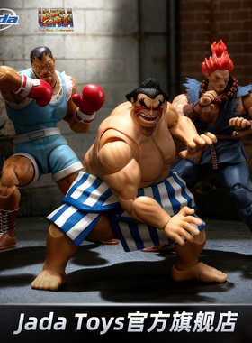 预定 Jada 1/12  可动手办 街头霸王2 豪鬼 拳王拜森 埃德蒙 本田