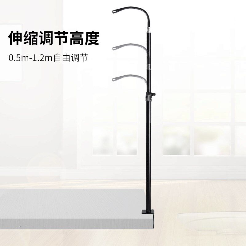 热销摆摊支架展示广告挂布夜市招牌桌面固定可伸缩金属横幅支撑杆