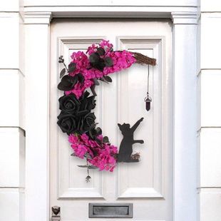 Wreath Flowers With Purple Crescents And 网红Cat Stars Plant