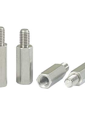 热销M4M5M6mm 不锈钢304单头六角螺柱机箱主板连接柱隔离柱铜柱螺