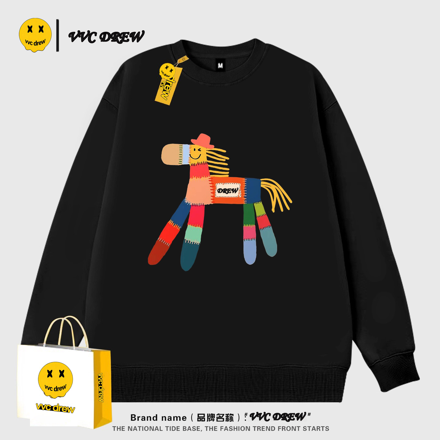 drew官方旗舰店美式潮牌卫衣男女同款2025秋冬季新款情侣宽松长袖