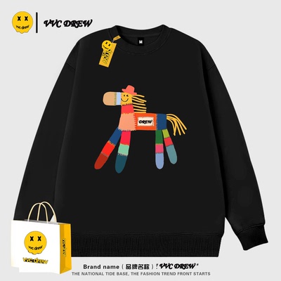 drew官方旗舰店美式潮牌卫衣男女同款2025秋冬季新款情侣宽松长袖