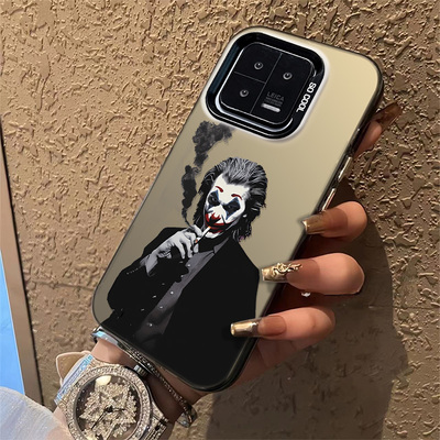 抽烟小丑适用小米14pro手机壳新款小米13pro男款小米12高级感红米k60防摔k50硅胶note13pro创意note12保护套