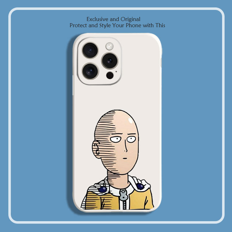 一拳超人动漫周边8色液态硅胶12手机壳11适用14MAX苹果15 16 17 PRO红米K70一加VIVO小米13挂绳IQOO12华为M