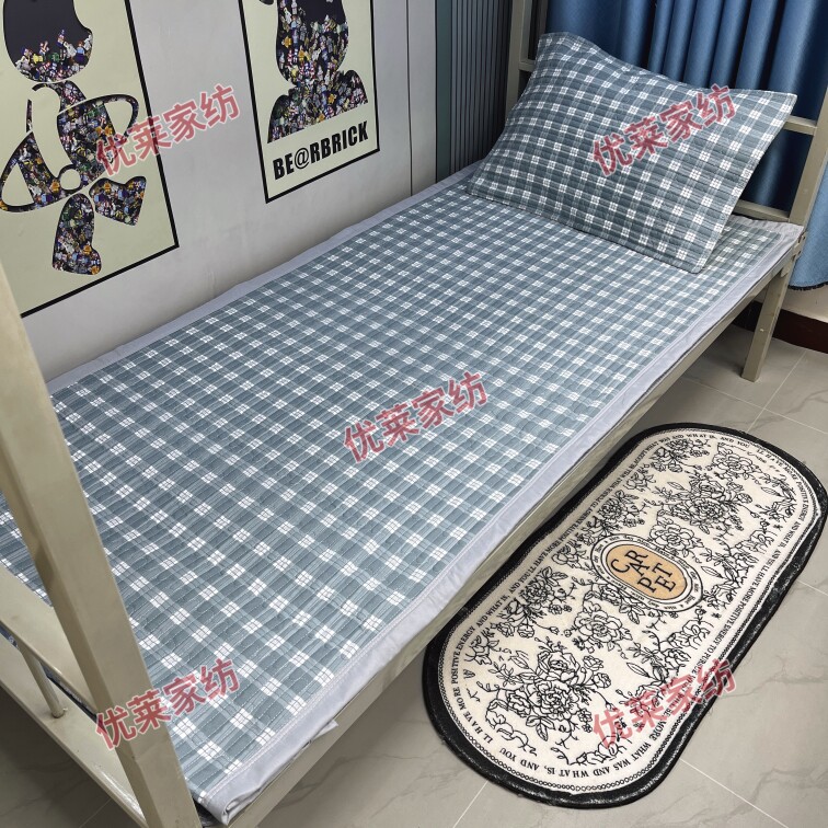 四季款学生宿舍床单人床盖单件加厚床单子双面可用简约夹棉沙发垫