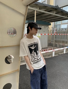 Einsamer 标语图案印花男女同款 Richer 权压信念 短袖 25ss