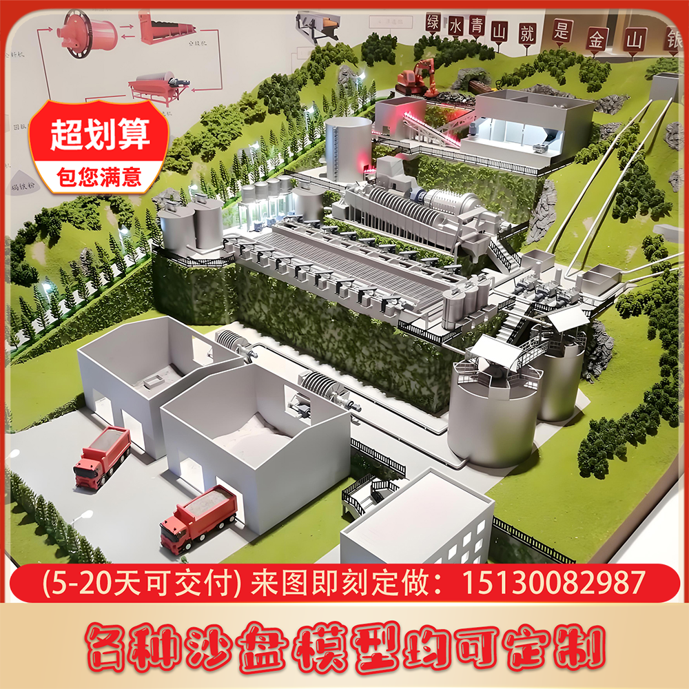 地质勘探沙盘模型定制选矿设备工艺流程模型定制矿坑模型定做