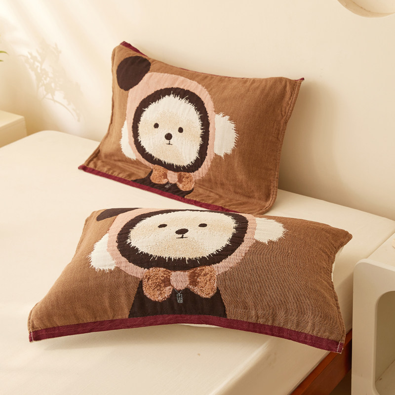 枕巾纯棉可固定一对装2025新款防头油枕头巾全棉纱布防滑不脱落