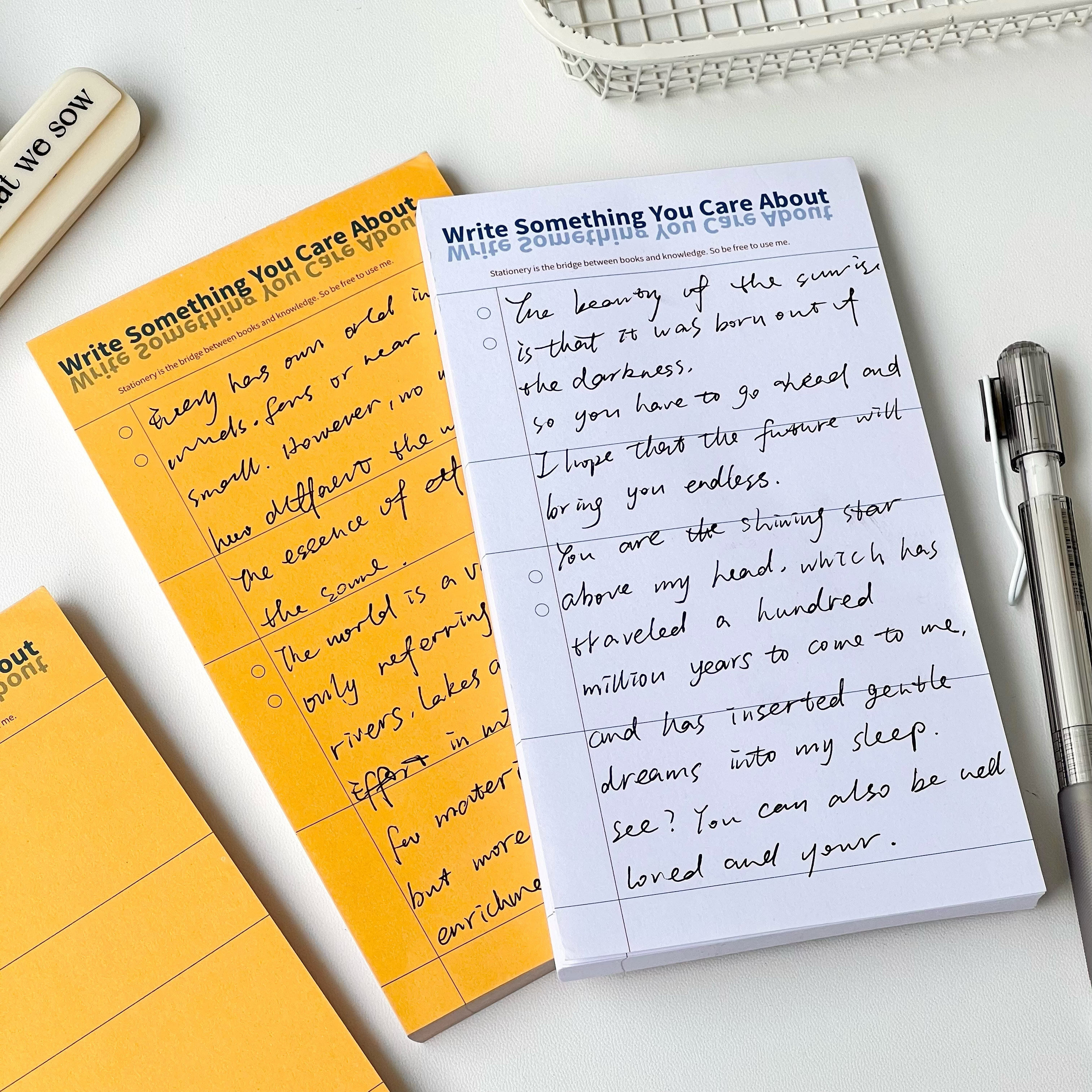 复古简约长条便签本无粘性