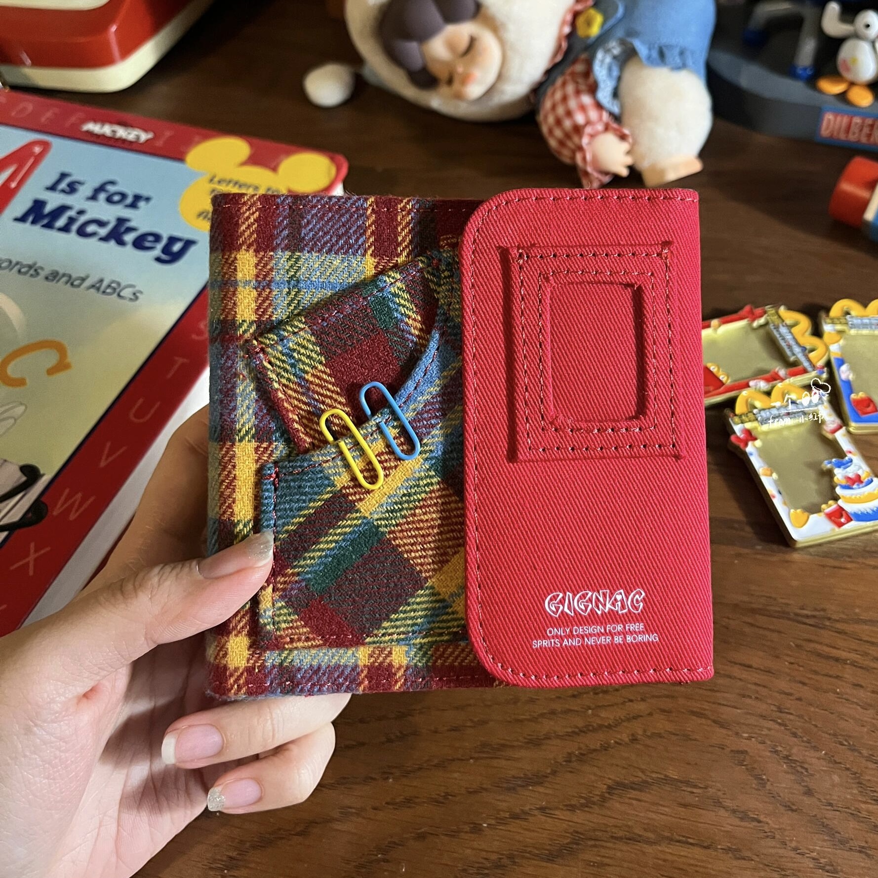 简约彩虹糖果格牛仔卡册