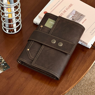 复古a6手账本活页可拆卸女孩高颜值皮质旅行手帐日程记事笔记本子