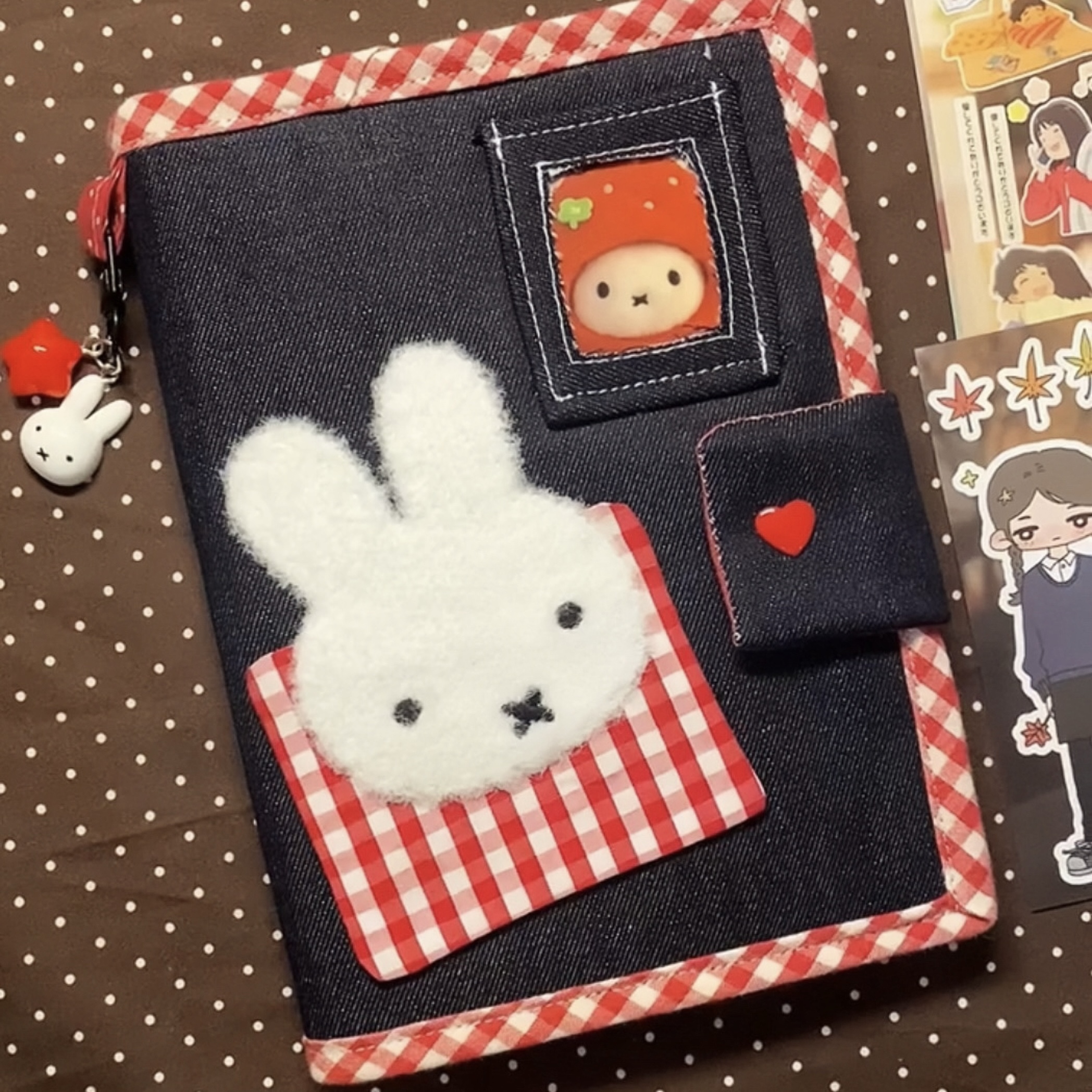 可爱米菲兔手帐本A6书衣手作