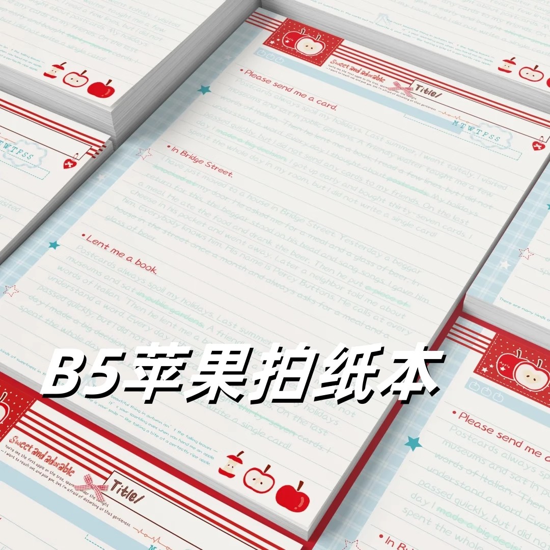 创意小众苹果B5拍纸本