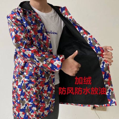 军旅风加绒迷彩工作服男女