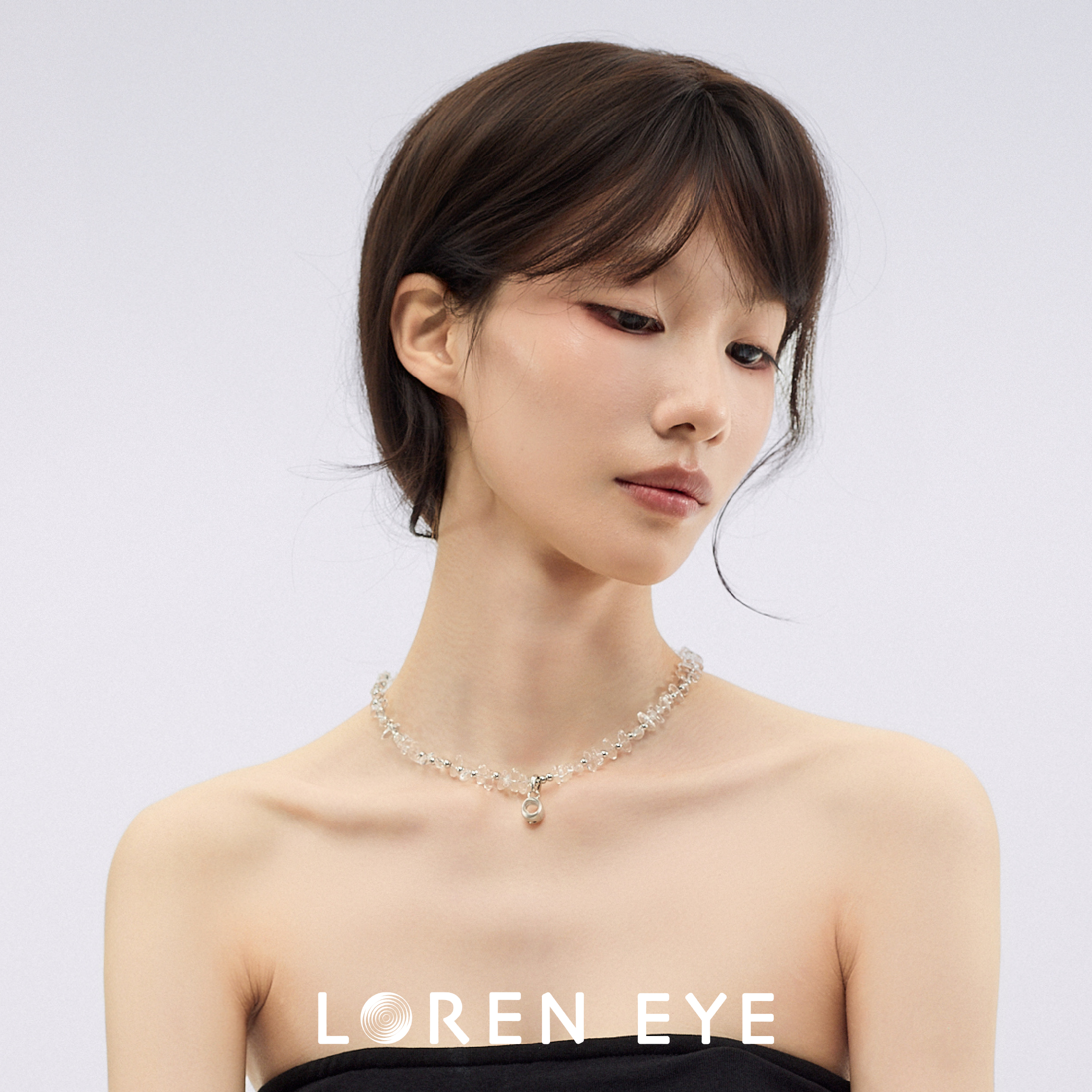 LORENEYE净体天然白水晶项链