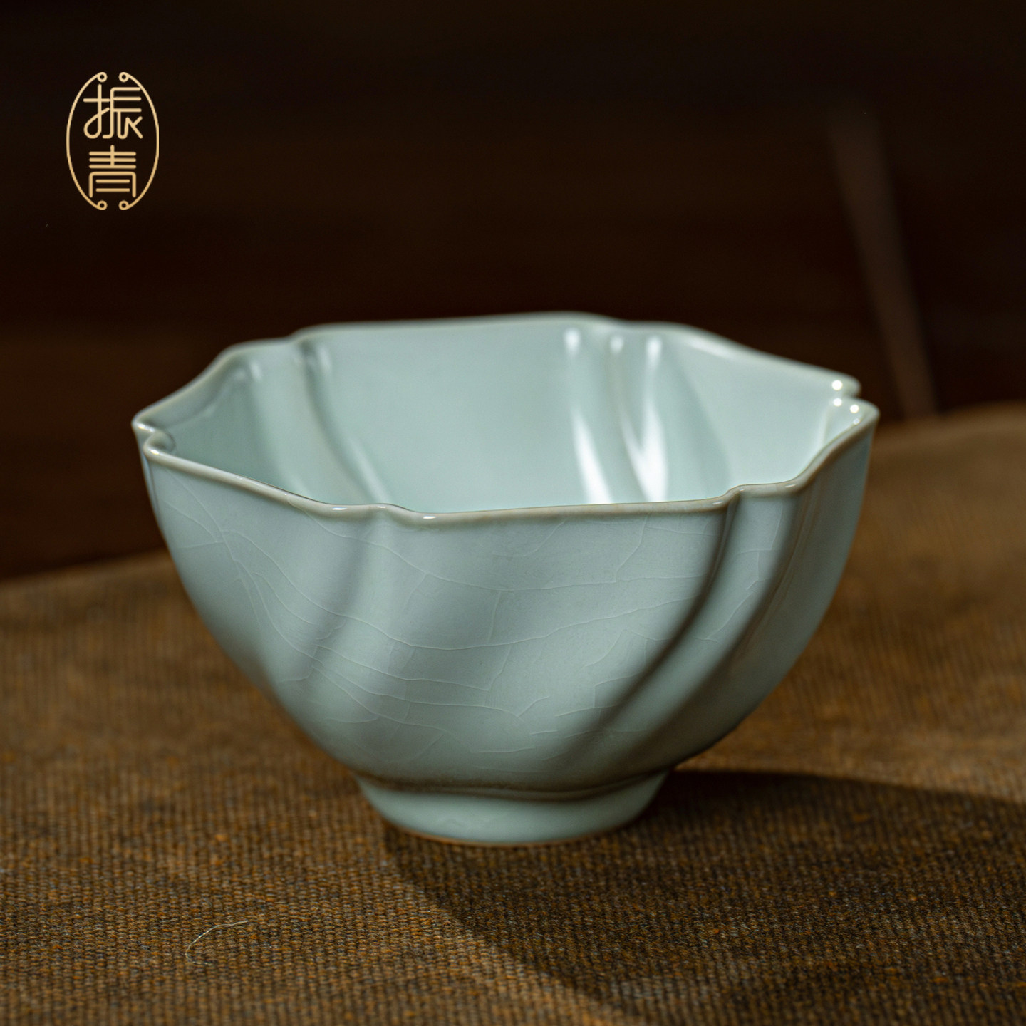 汝窑主人杯单杯葵口杯青瓷茶盏景德镇中式手工陶瓷茶具杯高档送礼,餐饮具,茶杯,淘宝优惠券,粉丝福利购,淘宝优惠卷