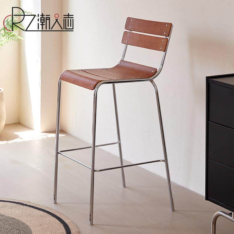 北欧吧台凳家用靠背高椅子现代简约小户型咖啡厅铁艺吧台椅高脚凳,住宅家具,家用高脚椅,淘宝优惠券,粉丝福利购,淘宝优惠卷