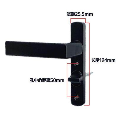 阳台门推拉门4325 6525铝合金门孔间距50把手锁4335断桥铝门通道