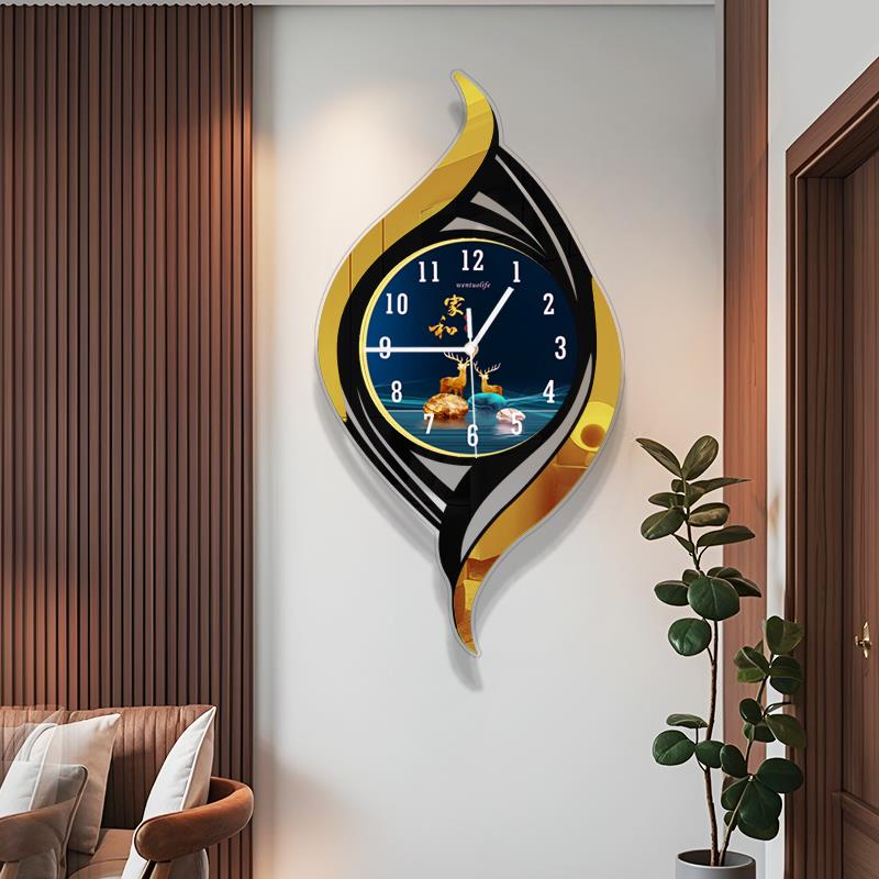 时钟挂墙客厅简约现代大气2025新款时尚网红挂钟餐厅装饰画钟表