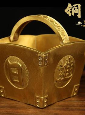 铜斗摆件 铜日进斗金摆件 铜米斗摆件