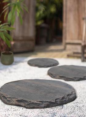 玻璃钢庭院汀步石脚踏板花园庭院装饰户外地砖阳台园林草坪布置