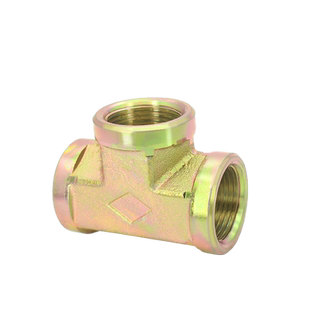 碳钢高压内丝三通内螺纹T型高压液压内牙接2分3分4分6分1寸管接头