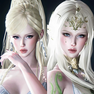 Barbie2.0 自带超大熊成女体 玫瑰河 逆水寒手游捏脸全职业女通用