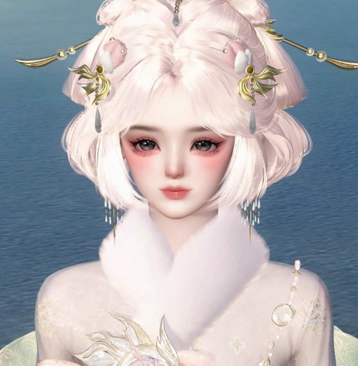 森仔捏脸仿捏  女小体03荒羽素问九灵碎梦捏脸逆水寒ol端游捏脸