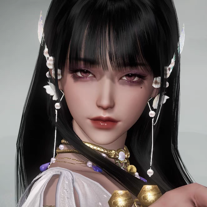 【新版2.0】网易射雕三端成女捏脸数据【黑莲花】黑皮魅惑